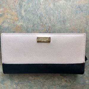 Kate Spade Spencer Slim Bifold wallet - pink/black